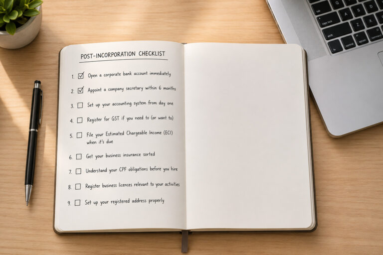 Tick off our Post Incorporation checklist Singapore