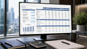 Financial modelling in progress